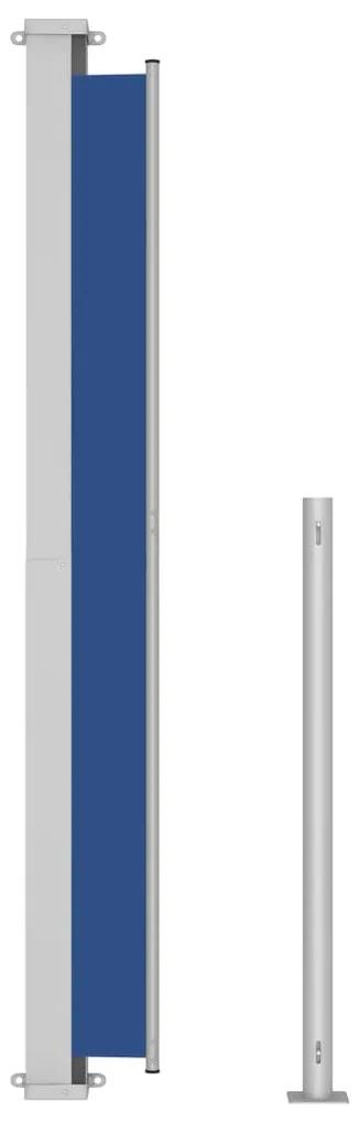 Toldo lateral retrátil para pátio 220x300 cm azul