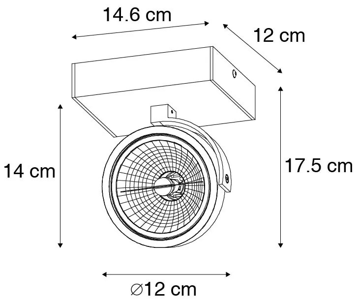 Projetores de design preto ajustáveis - Go
