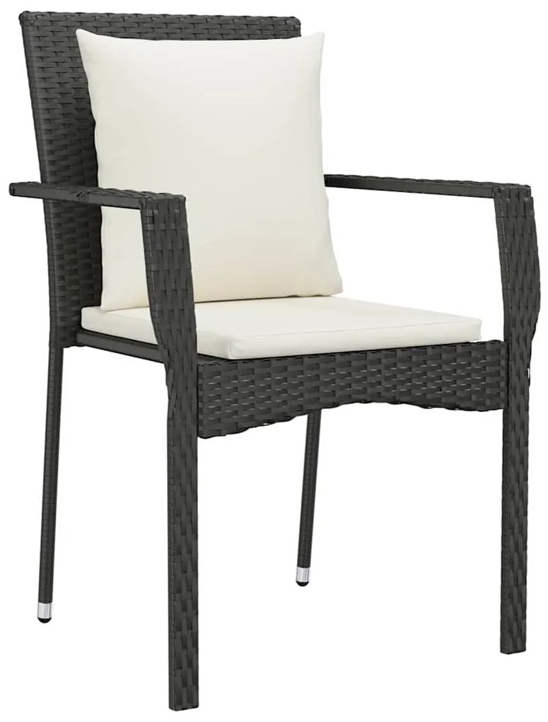 Conjunto de Jantar Jardim 5 pcs Preto 140 x 70 x 73 cm Ratan PE