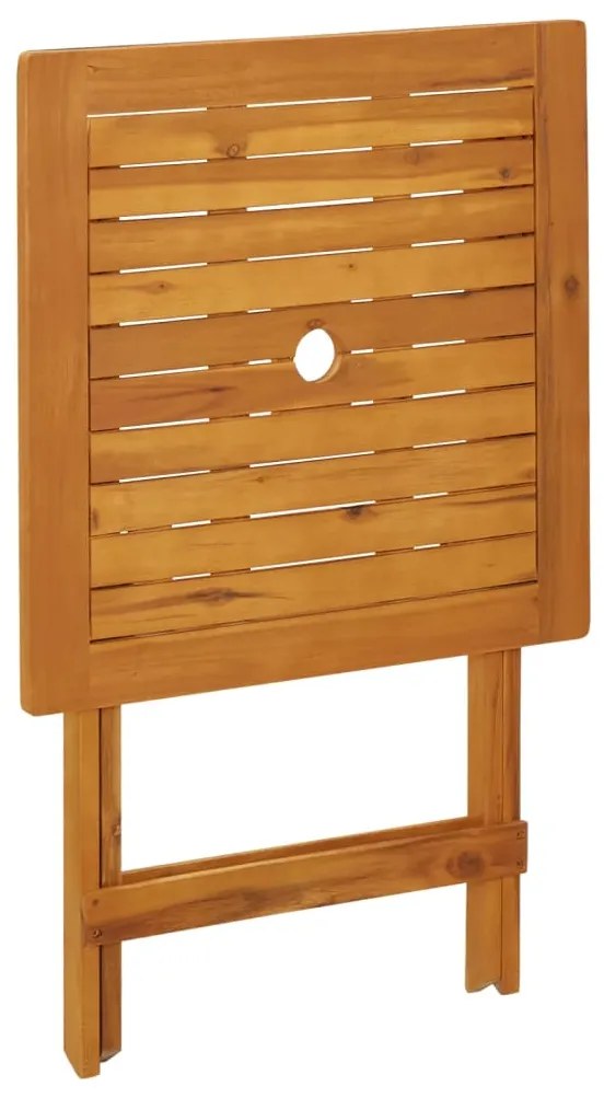 3 pcs conjunto de bistrô vime PE e madeira maciça cinzento