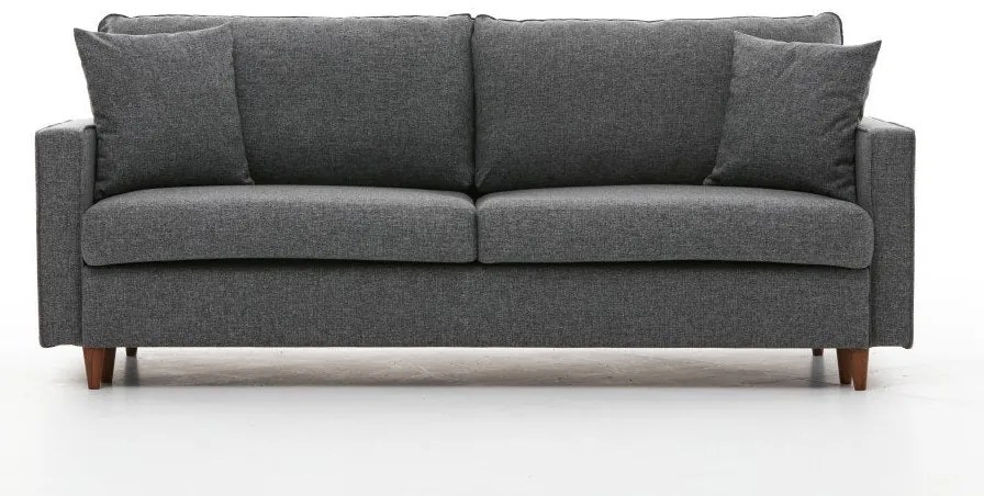 Sofá-cama de 3 lugares Eva – Cinzento – 210 cm x 82 cm x 90 cm