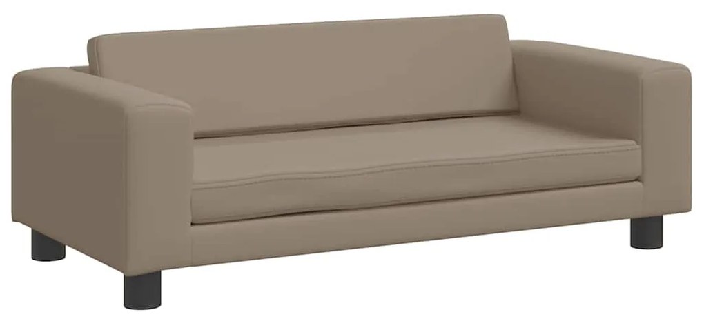 Cama para cães com extensão 100x50x30cm couro artif. cappuccino