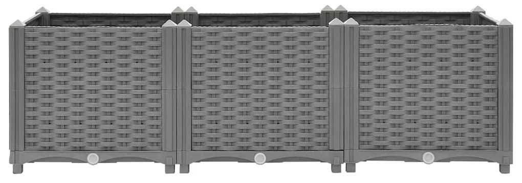 Canteiro elevado 120x40x38 cm polipropileno
