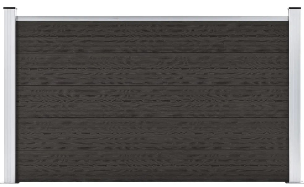 Painel de vedação WPC 180x105 cm preto