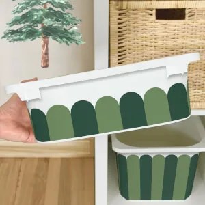 Autocolante para caixa IKEA TROFAST - Arcos verdes