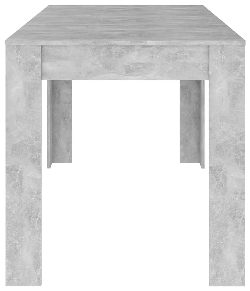 Mesa de jantar 140x74,5x76 cm contraplacado cinzento cimento