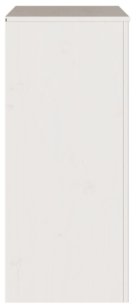 Cômoda vidaXL "DRAMMEN" Branca 76,5x40x91 cm Madeira Sólida de Pinho
