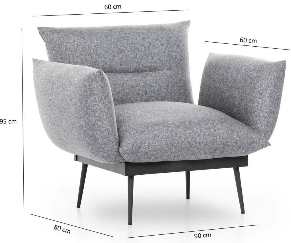 Conjunto de Mobiliário de Sala de Estar Milan – Nogueira/Preto – TV St