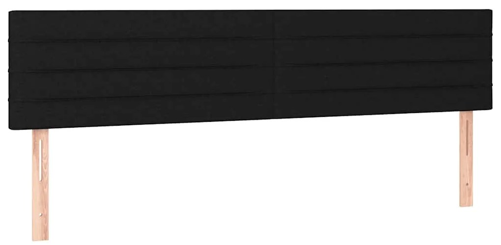 Cama boxspring com colchão 120x190 cm tecido preto