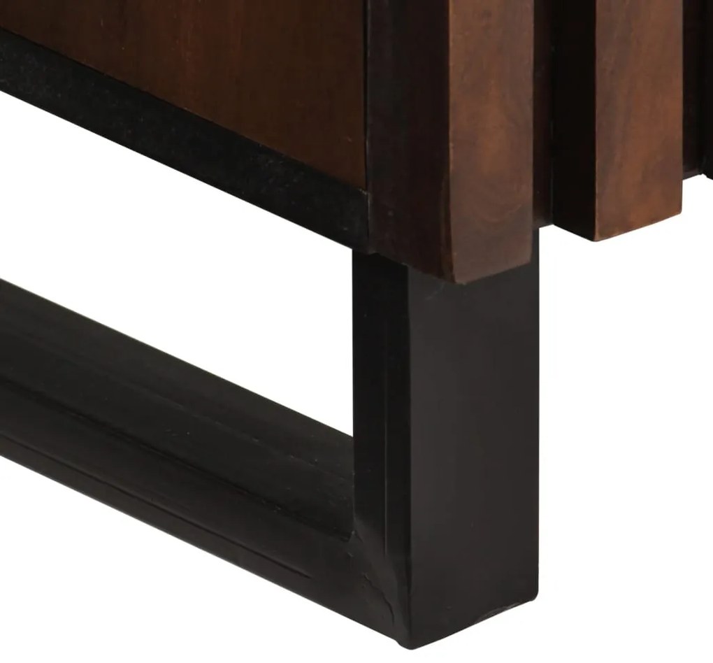 Mesa de cabeceira 50x34x60 cm madeira mangueira maciça castanho