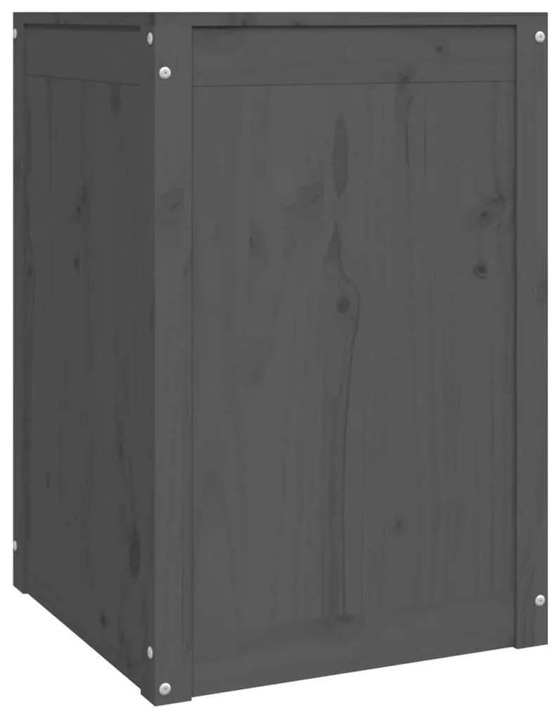 Caixa para roupa 44x44x66 cm madeira de pinho maciça cinzento