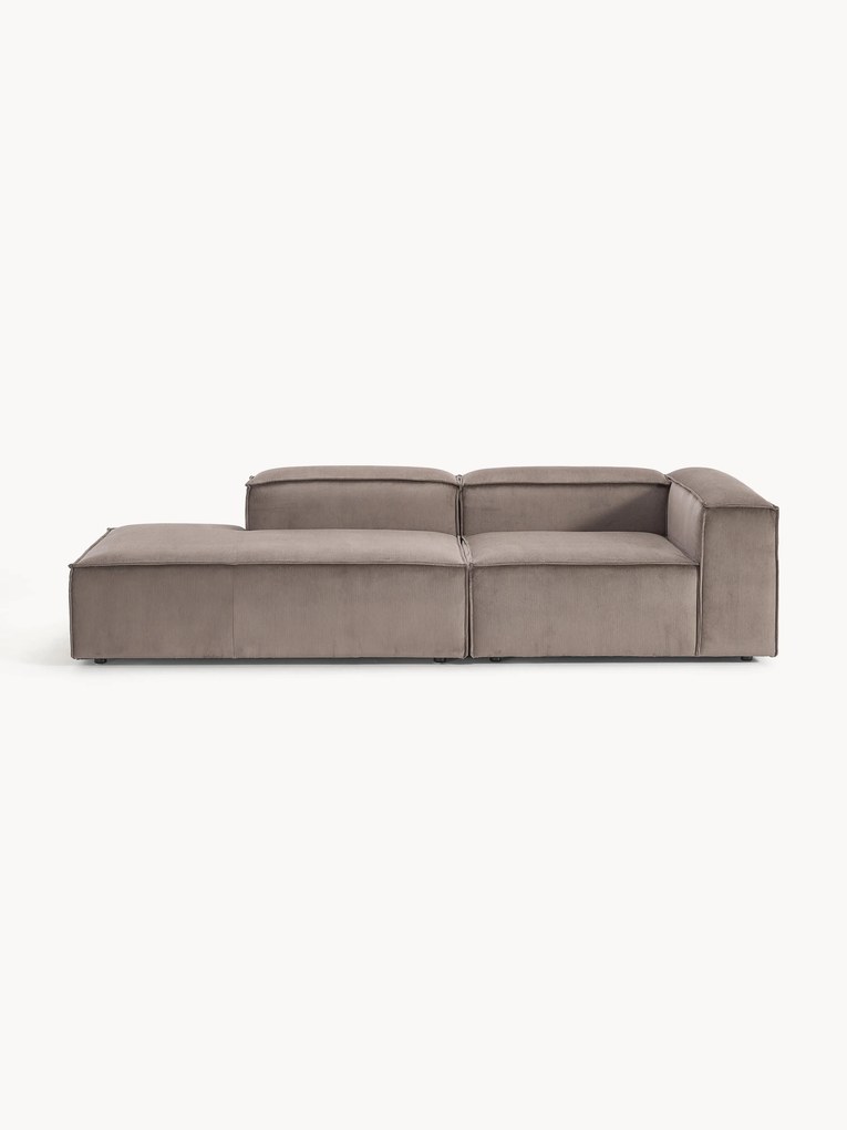 Chaise longue modular em bombazina Lennon