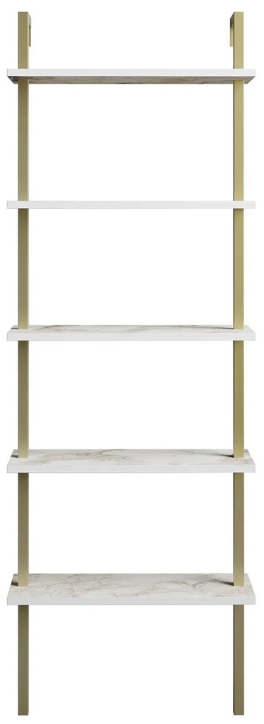 Estante Piante – Branco e Dourado – 60 cm x 174 cm x 22 cm