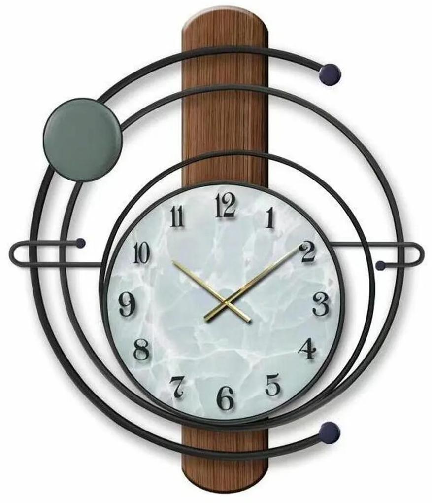 Relógio de Parede DKD Home Decor Preto Ferro Madeira MDF (60 x 4.5 x 60 cm)