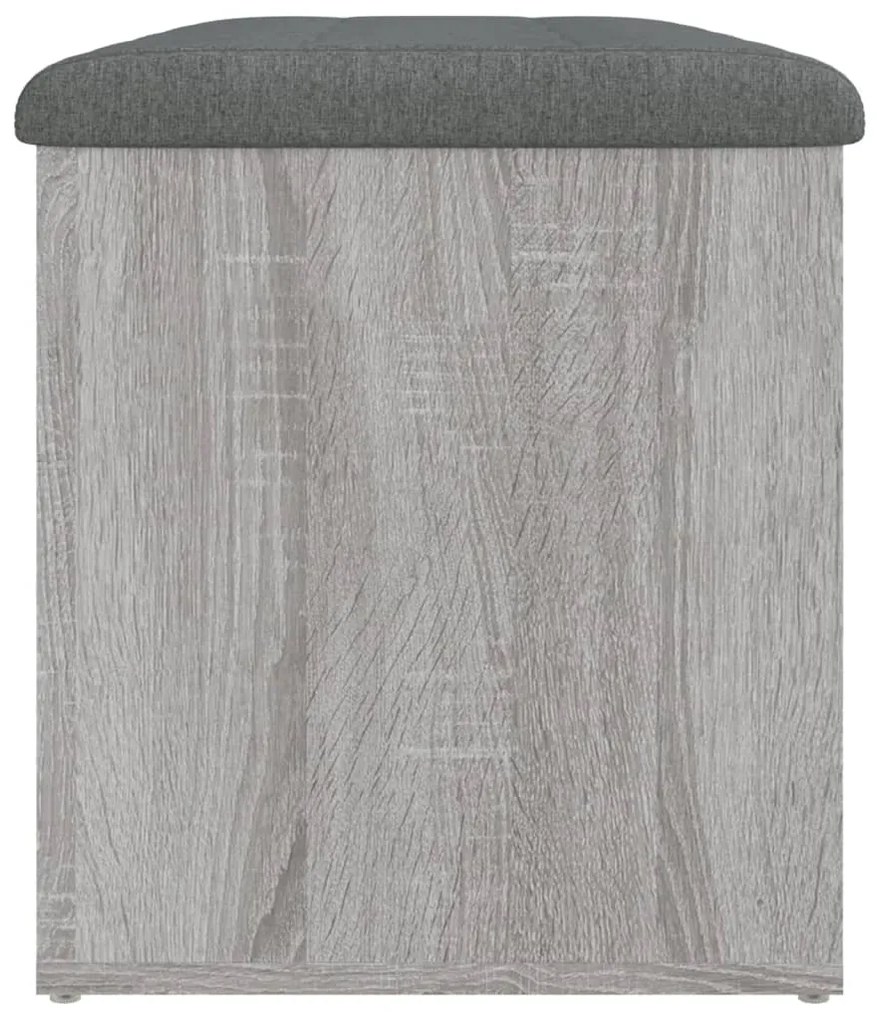 Banco de arrumação 82x42x45cm derivados madeira cinzento sonoma
