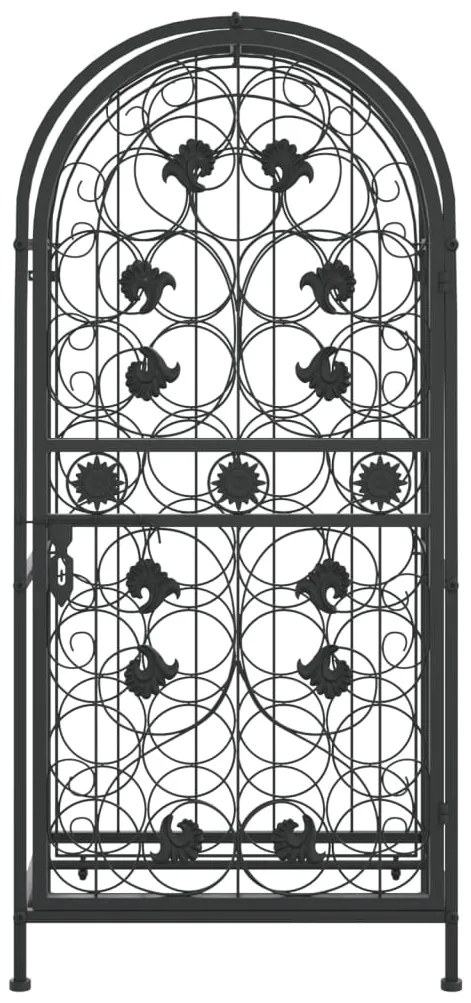 Garrafeira para 33 garrafas 45x36x100 cm ferro forjado preto
