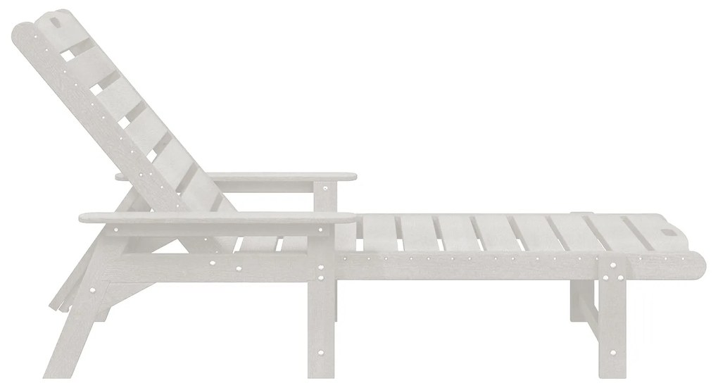 Sofá de Sol Branco 53x162x98.5 cm HDPE