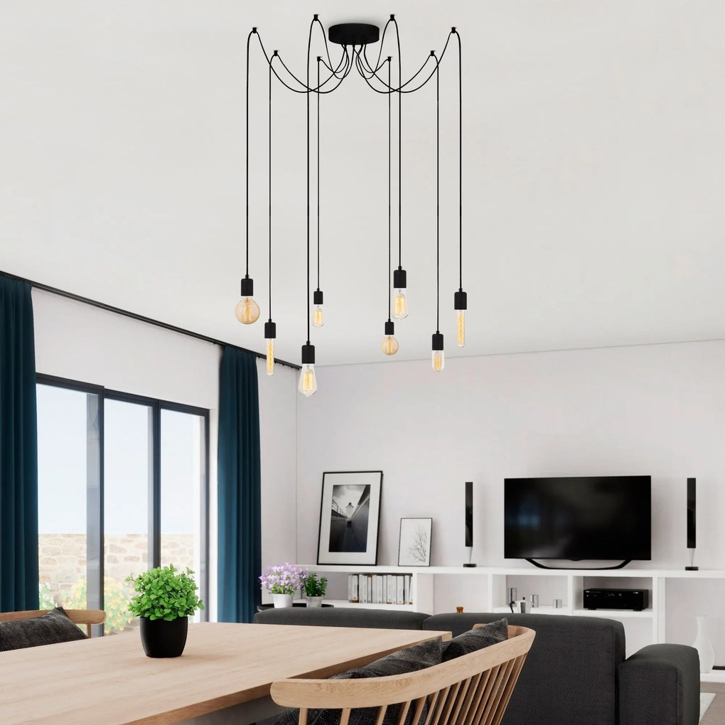 Chandelier Kabluni – Preto – 156 x 156 cm