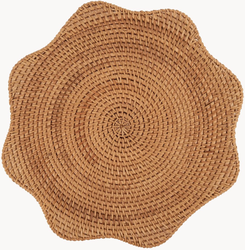 Individuais de mesa em vime artesanal Scallop