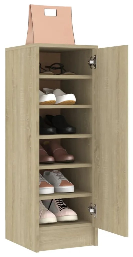 Armário para sapatos derivados de madeira carvalho sonoma