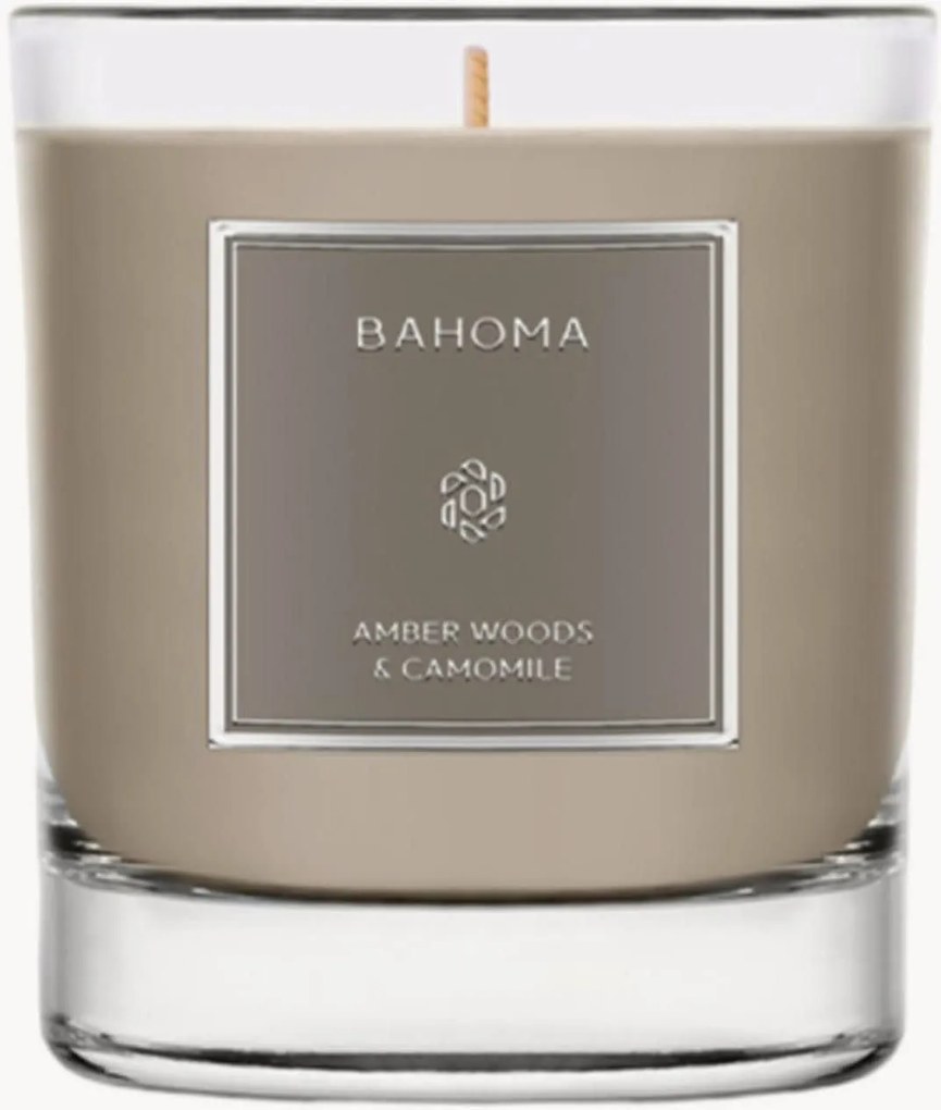 Vela perfumada artesanal Amber Woods & Chamomile (ervas, camomila, almíscar)