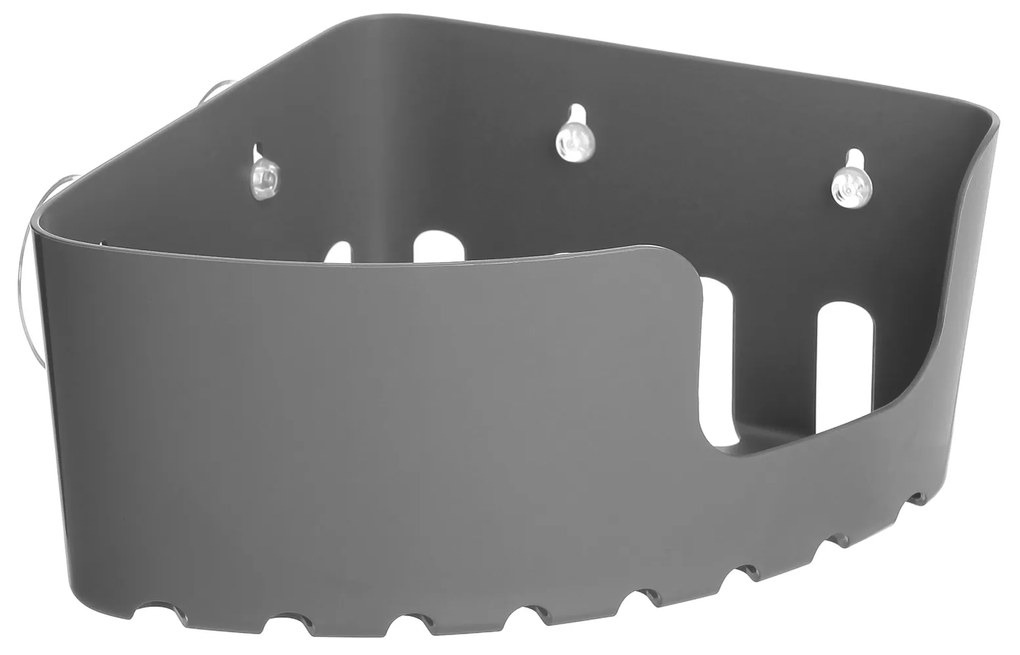 Cesto de Canto Wc com Ventosas Standard Cinza 20X20X11CM
