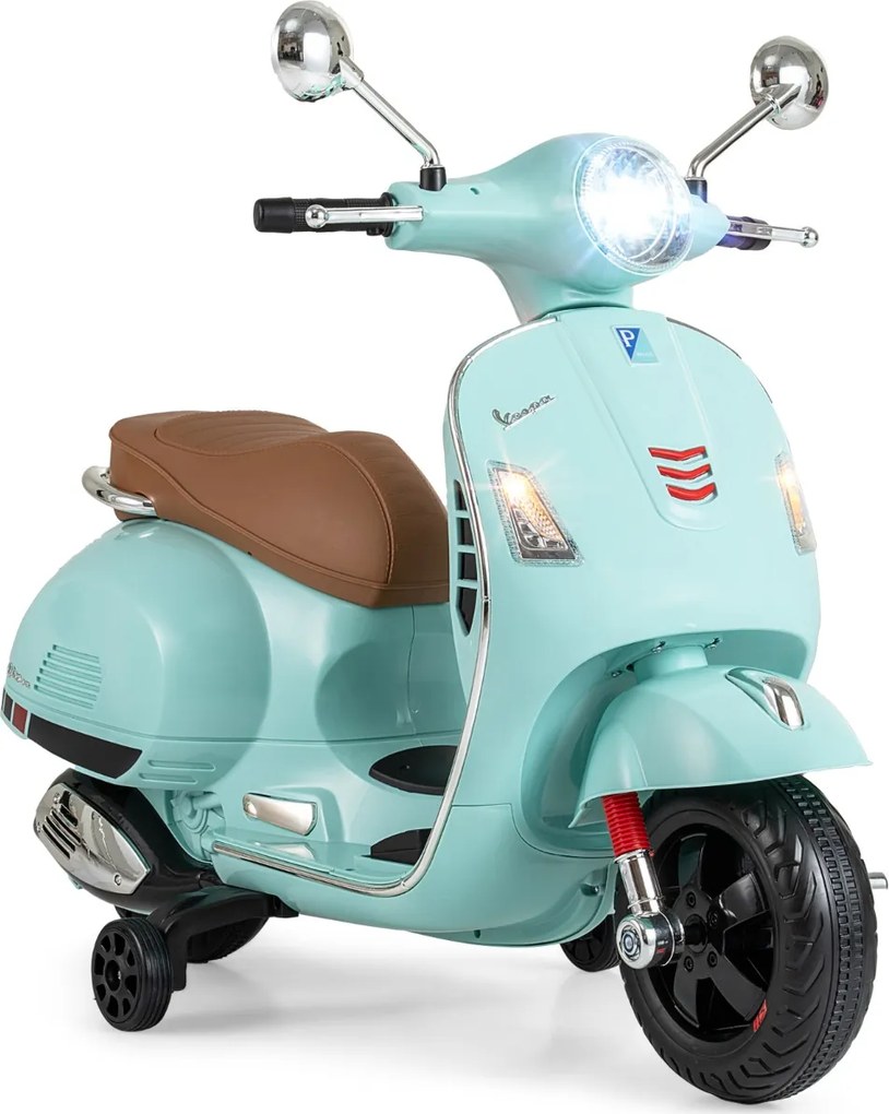 Mota elétrica para crianças 12V com motor duplo e 4 rodas Música Buzina para crianças de 3 a 6 anos Verde