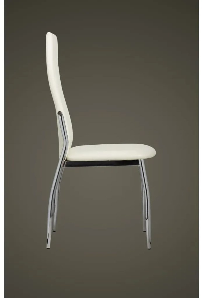 Cadeiras de jantar 2 pcs couro artificial branco
