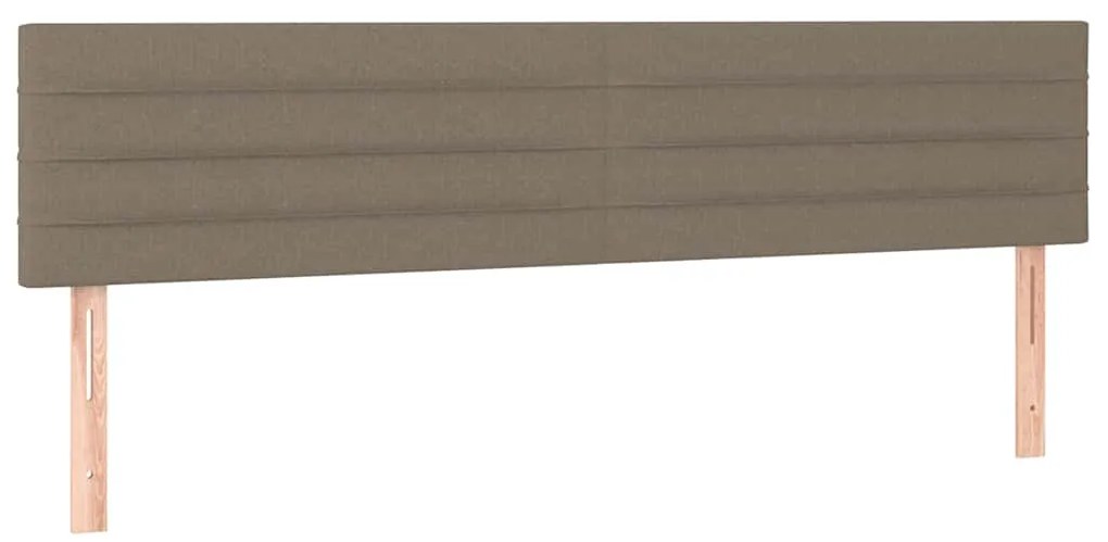 Cama boxspring c/ colchão 120x190cm tecido castanho-acinzentado