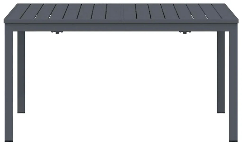Mesa de Jardim Cinza Escuro 180 x 80 x 76 cm Alumínio