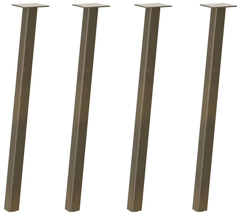 Pés de mesa de console 4 peças aço natural 72 cm aço
