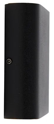 Candeeiro de parede exterior moderno preto 11,5 cm com LED IP65 - Batt Moderno