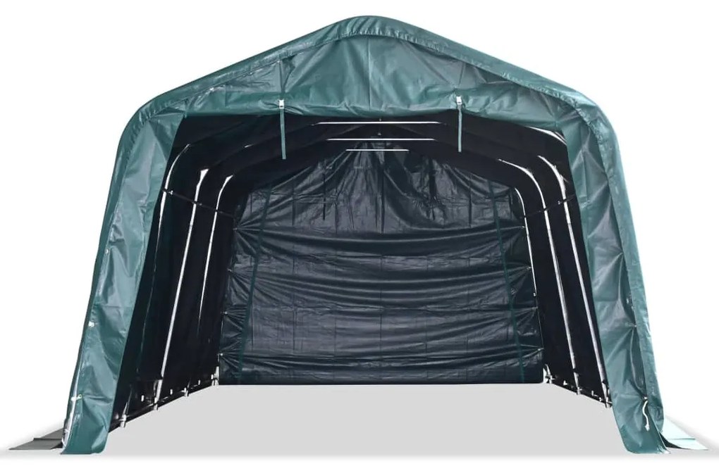 Tenda para gado removível PVC 550 g/m² 3,3x6,4 m verde-escuro