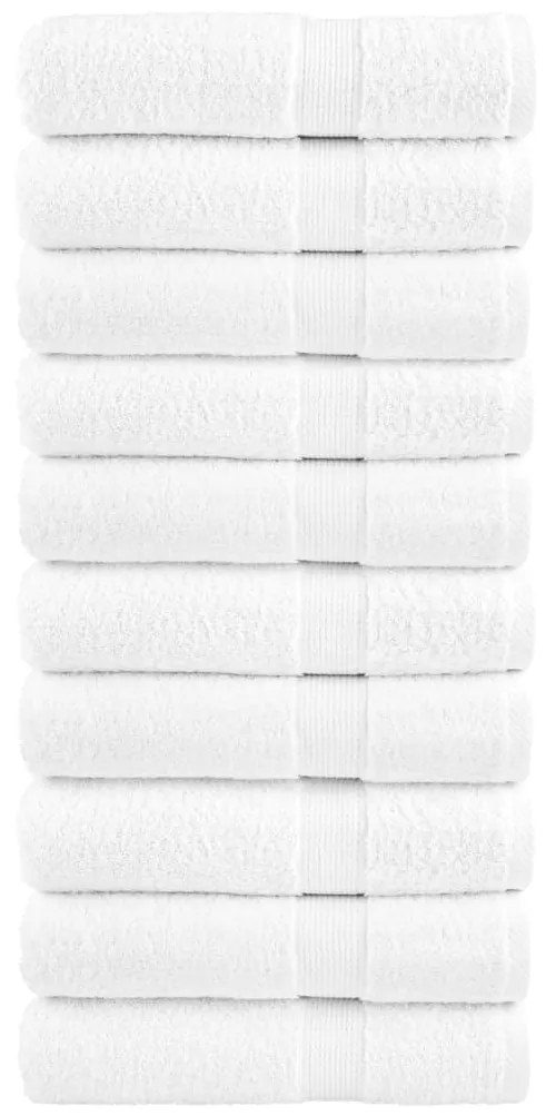 Toalhas de mãos premium SOLUND 10 pcs 50x100 cm 600 gsm branco