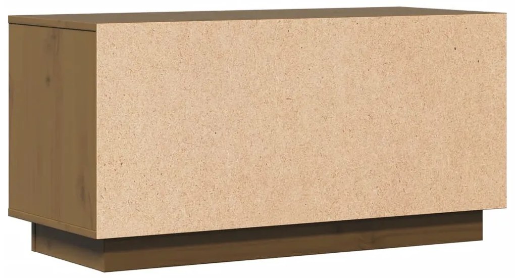Móvel de TV 80x34x40 cm madeira de pinho maciça castanho mel