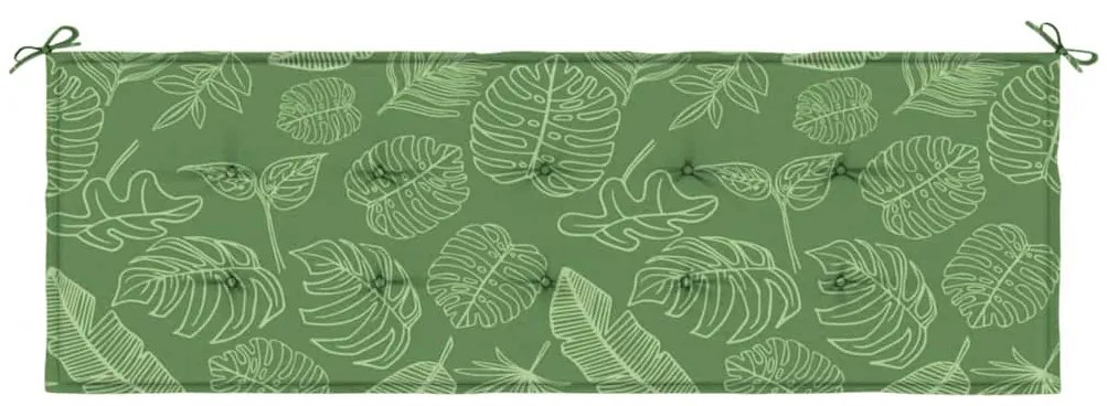 Almofadão banco jardim 150x50x4 cm tecido oxford padrão folhas