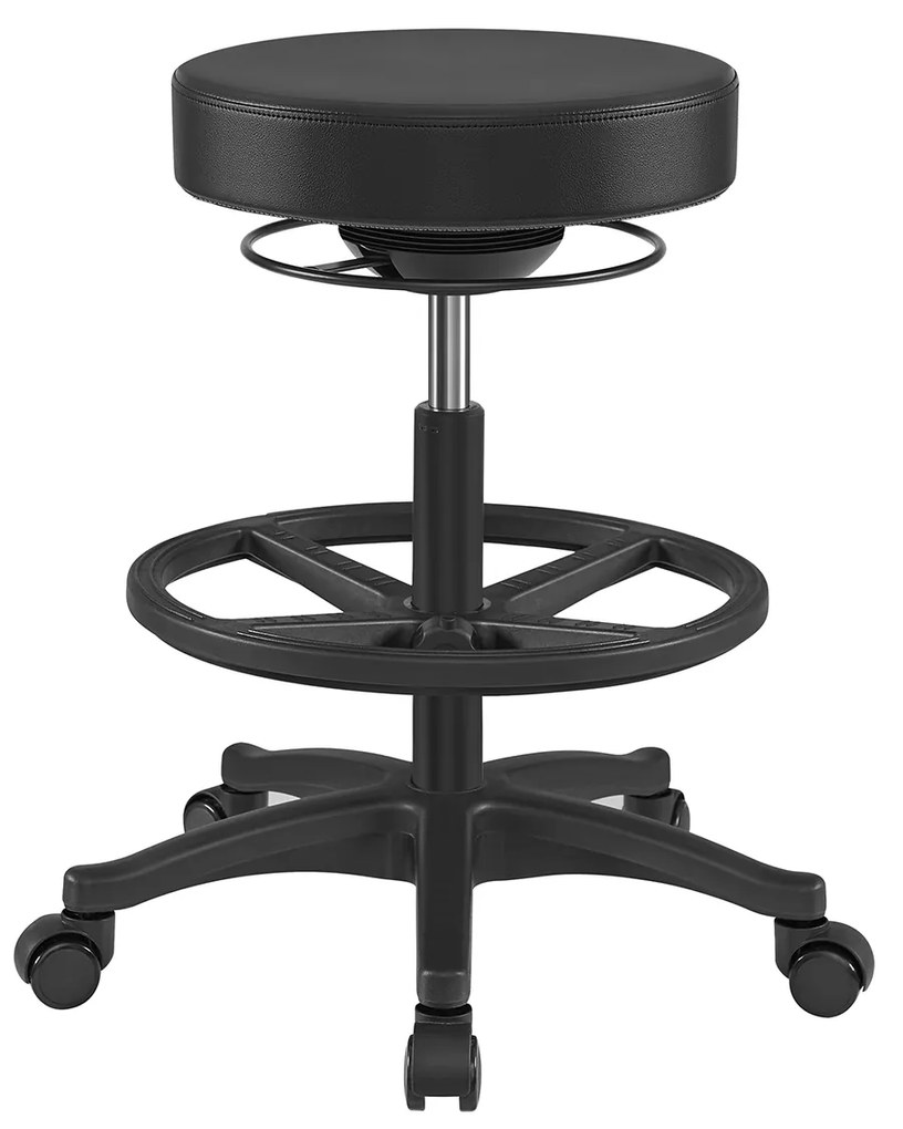 Banco de escritório 59,5-81 cm preto
