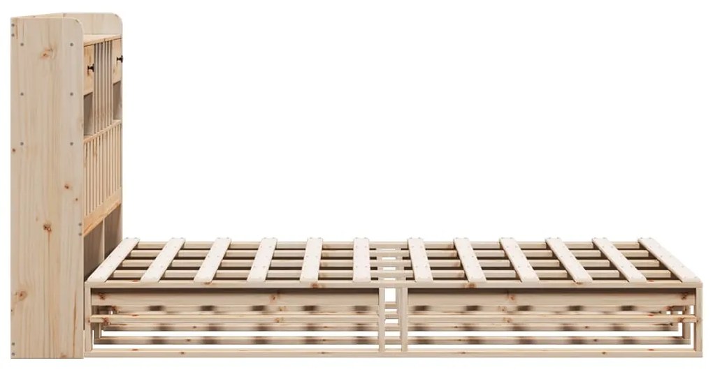 Cama com estante sem colchão 135x190 cm pinho maciço