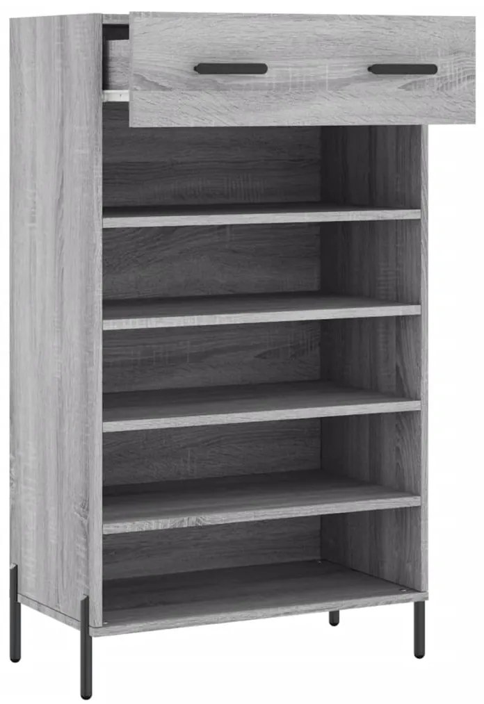 Sapateira 60x35x105 cm derivados de madeira cinzento sonoma