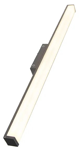 LED Candeeiro de parede moderno preto 92 cm IP44 - Cascada Moderno