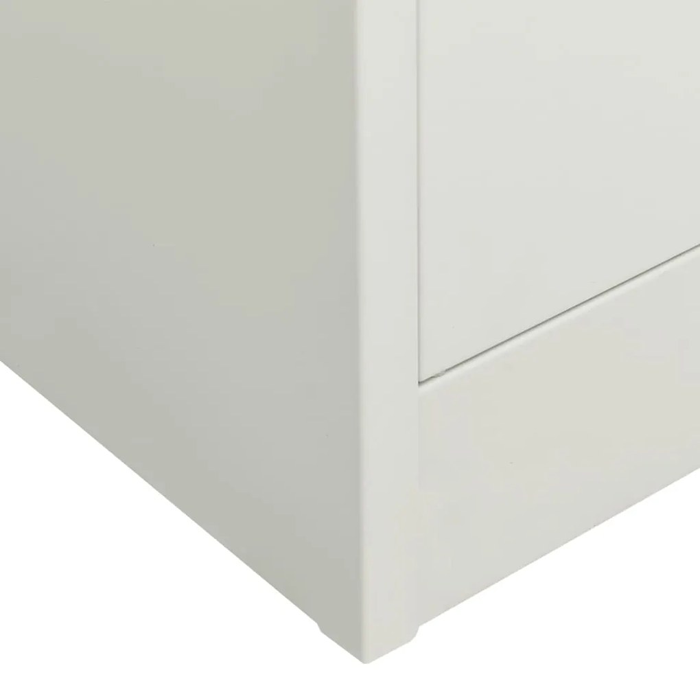 Armário de escritório 90x40x180 cm aço cinzento-claro