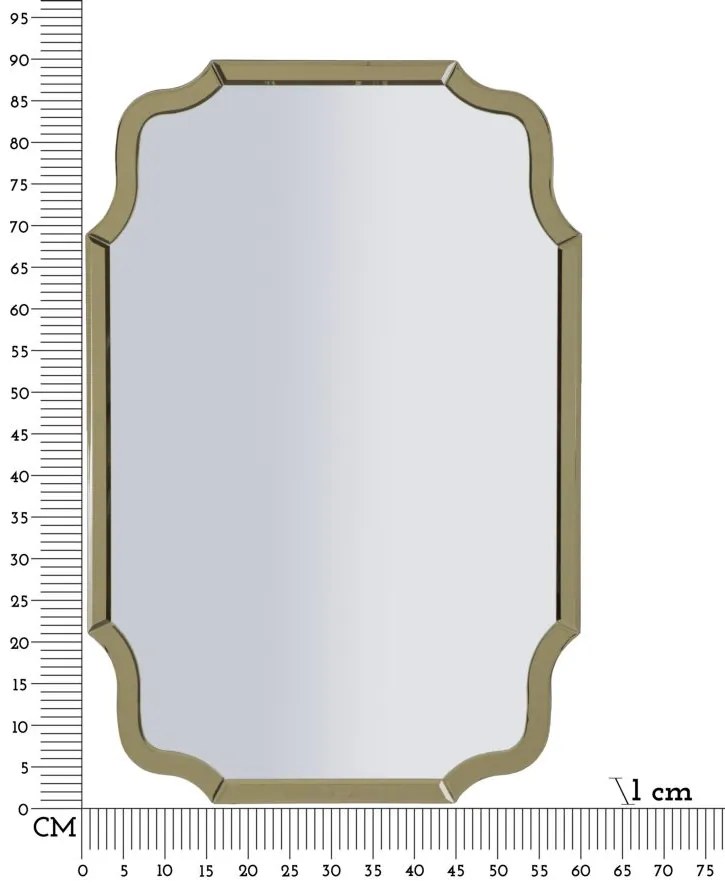 ESPELHO DE PAREDE ISTANBUL 60X1X90 CM (TAMANHO INTERNO DO ESPELHO 54X84,5 CM) DOURADO
