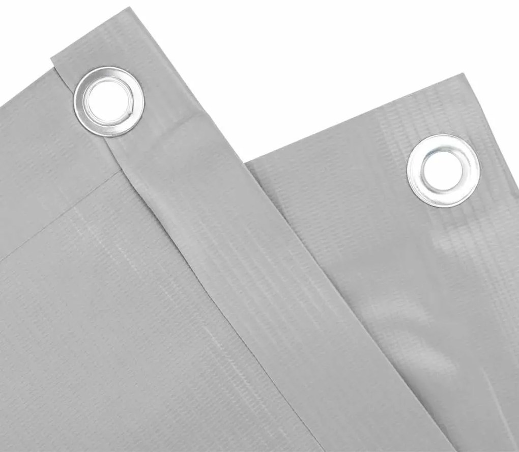 Tela de privacidade para varanda 400x75 cm PVC cinzento