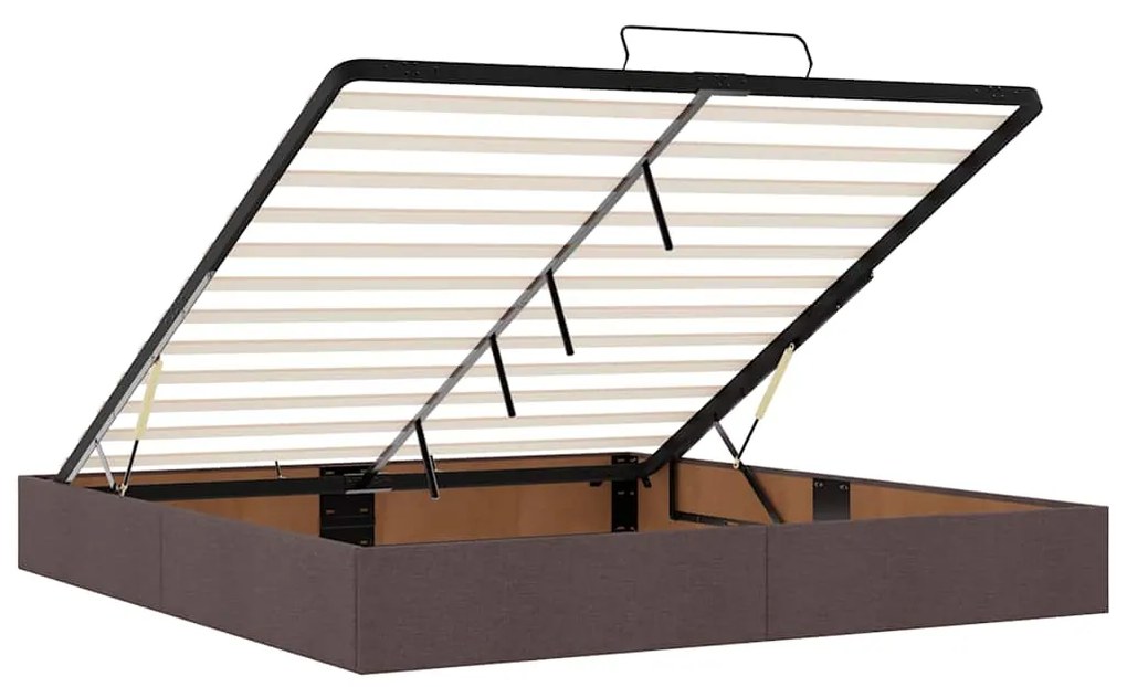 Estrutura de cama otomana sem colchão 180x200cm castanho-escuro