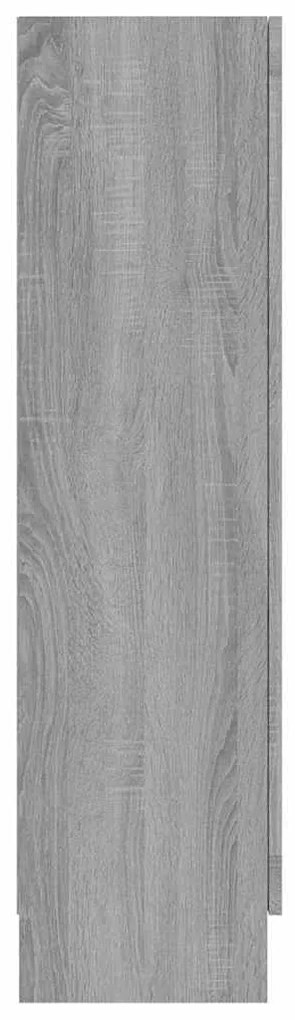Vitrine 82,5x30,5x115 cm derivados de madeira cinzento sonoma