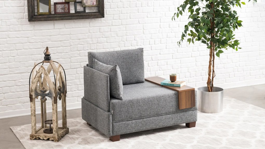 Sofá de 1 Lugar Fly – Cinza – 100x80x75 cm
