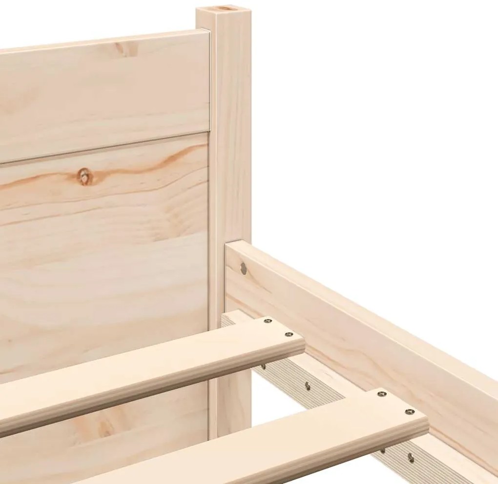 Estrutura de cama sem colchão 140x200 cm madeira maciça
