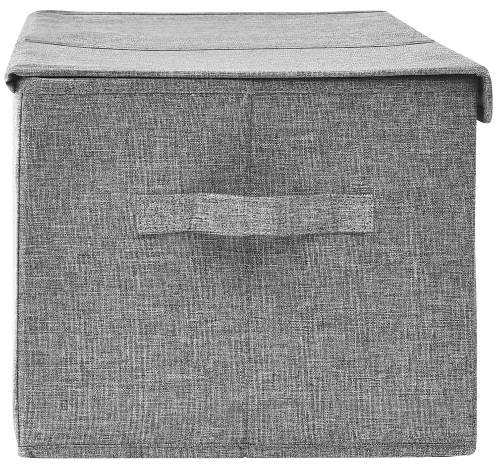 Caixa de arrumação 50x30x25 cm tecido cinzento