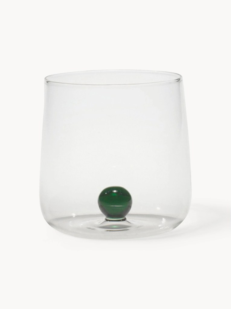 Copos em vidro de borosilicato artesanal Bilia, 6 uni.