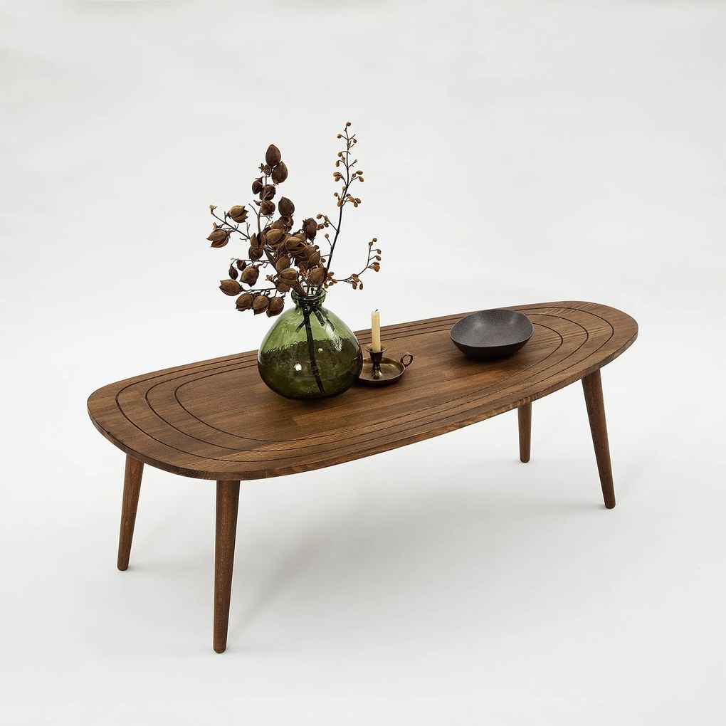 Mesa de Café Sweet - Cor Nogueira - 115x38x50 cm